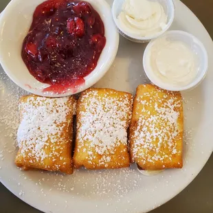 Blitz dessert, a new fav! I love the cherries. It&apos;s filled with Ricotta cheese &amp; I req extra Ricotta, it&apos;s an Italian thing.