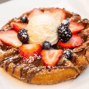 waffles, food