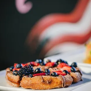 a pastry with fruit on it