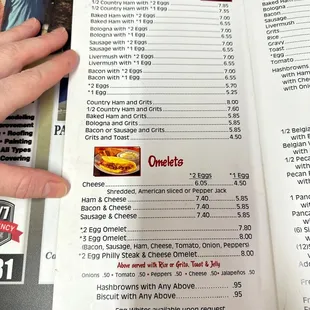 a person holding a menu