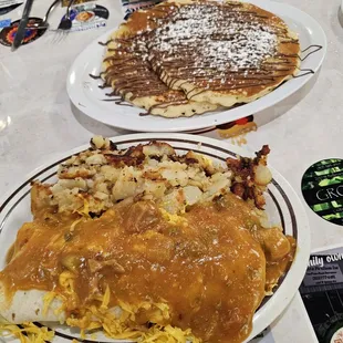 Mazatlán Burrito and Banana Nutella Pancakes