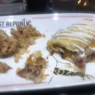 Loaded Mashed Potato Omelet