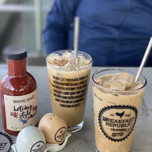 Ice-coffee with Bailey's. Loved this glass