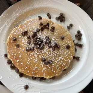 Short stack chocolate chip pancakes