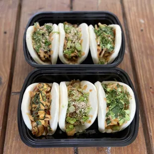 a close up of the buns