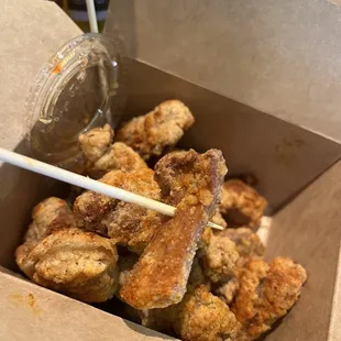 Yes, that piece of popcorn chicken is as dry as it looks. Not only dry, but also short on both breading and flavor. Do not recommend.