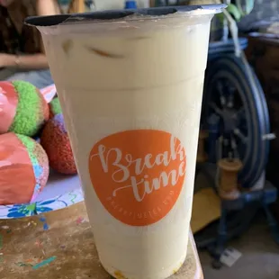 Mango Green Milk Tea