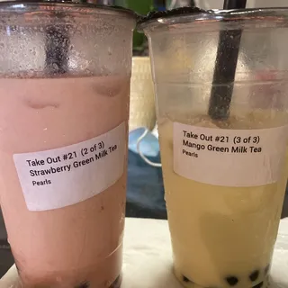 Mango Green Milk Tea