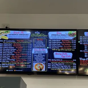 New updated menu 2023