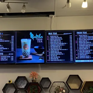Menu as of 3/27/21
