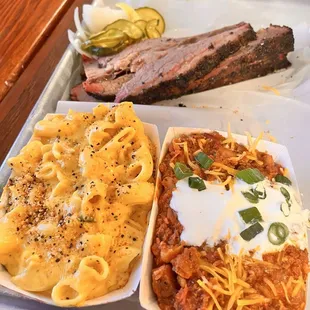 Mac n Cheese and Brisket Chilli