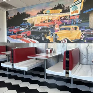 Went to Brea's Best today because we love the onion rings. So today the owner was out front cleaning as well as his employees.