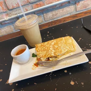Coffee and Pizza Crepe