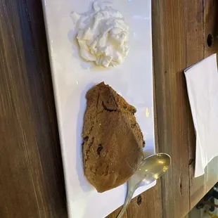 Pumpkin chocolate chip scone- so perfectly baked!