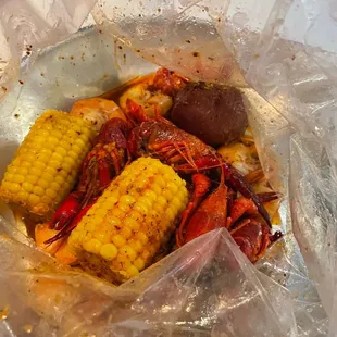 Crawfish &amp; shrimp 1/2 lb each
