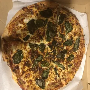 14&apos; pizza with basil
