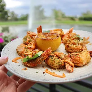 The Firecracker Shrimp are made with furikake, togarashi and sriracha aioli.