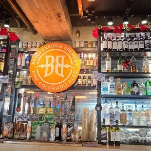 a bar with a lot of bottles