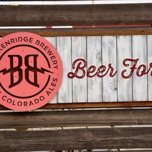 a sign for beer fort