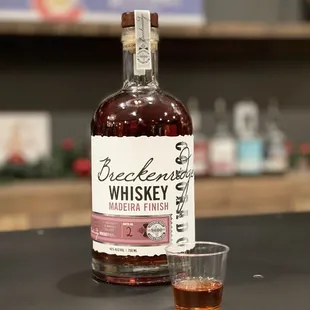 a glass of whiskey