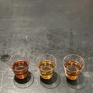 three glasses of beer