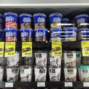 a variety of ice creams