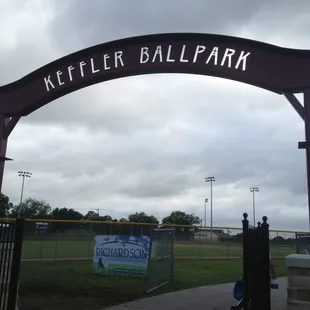 Entrance to new baseball park