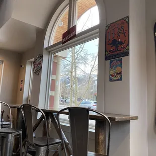 View out to the mountains