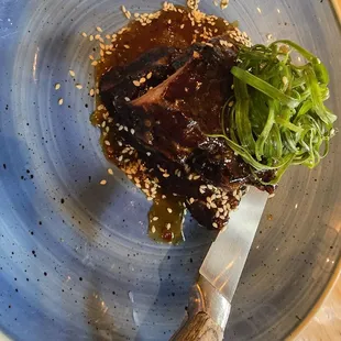 Sticky ribs, so delicious you will want to spoon every drop of the sauce.