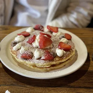 Strawberry and Nutella stuffed pancake