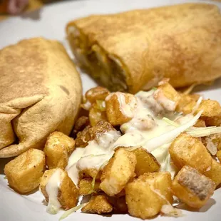 Whales Tail breakfast burrito.