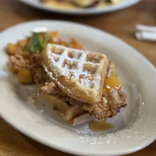 waffles, food