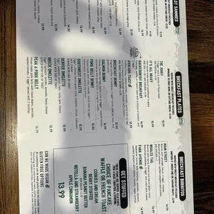 New menu
