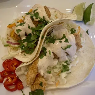 Fish taco appetizer