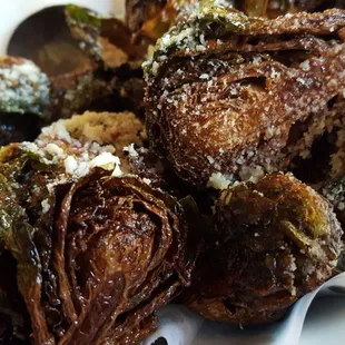 Deep fried Brussels sprouts.