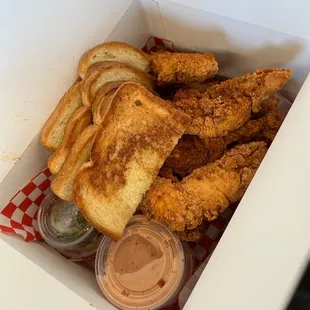 Juicy Tenders Comeback Sauce Pickles Side of Fries