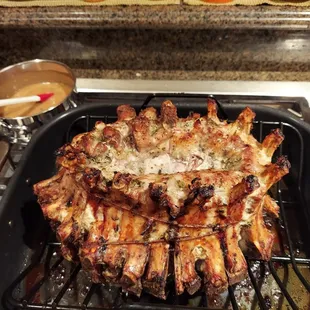 Pork crown roast.  It was a hit! My guests really enjoyed the meal.  Thank you Brees'. This would be great for Christmas .