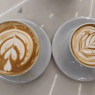 Latte and cappuccino