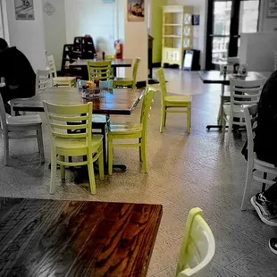tables and chairs