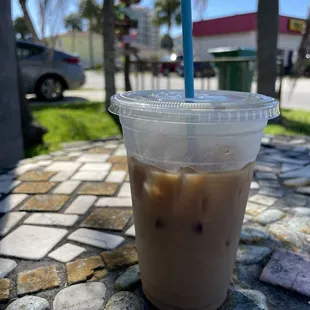 The world famous House Iced Coffee with oat milk!