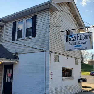 the front of the building