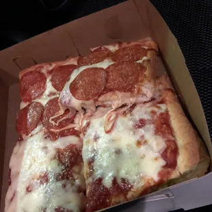 pepperoni and cheese pizza