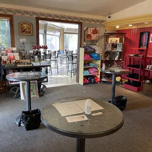 a wine tasting room