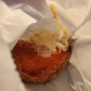 This donut is actually stuck inside the package
