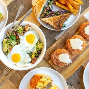 Serving breakfast all day including plant-based hash, coastin burrito, our daily doughnuts. Lunch options available too!