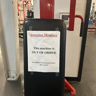 Broken machine
