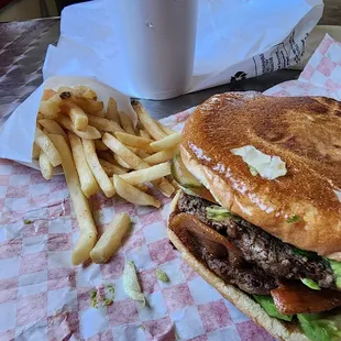 Bacon Avocado double burger