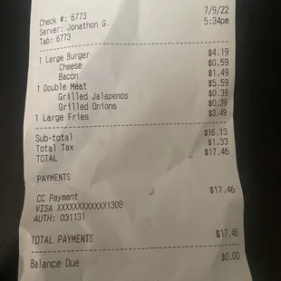 Receipt