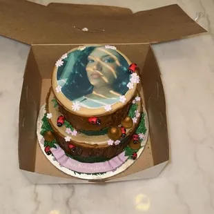Two tier birthday cake