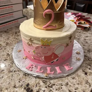 pep the pig birthday cake